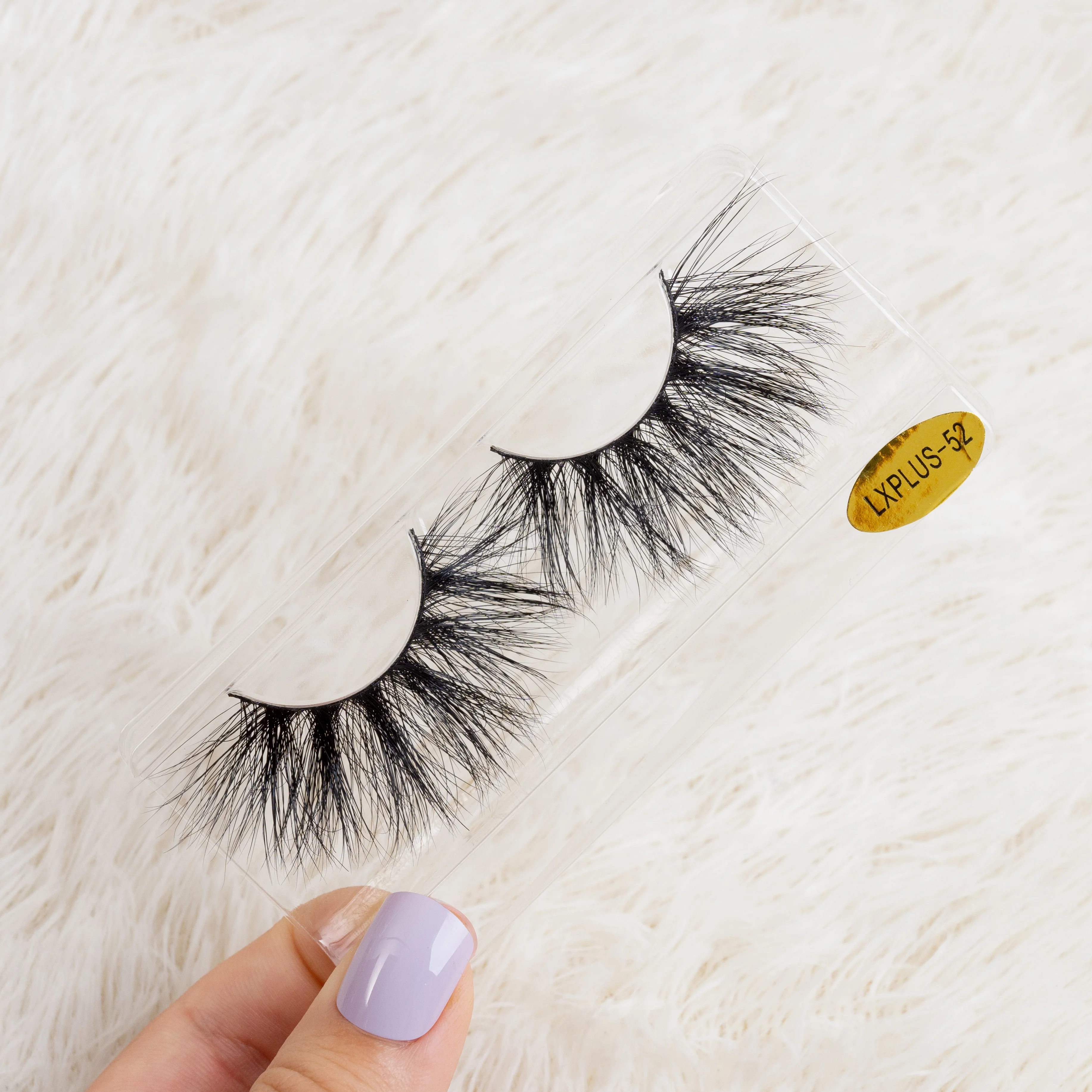 

100% siberian mink eyelash strips super curly fluffy 22mm mink eyelashes, Black color, colorful color also available