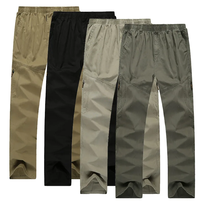 

Factory Direct 100% cotton Men's Cargo pants with multi-pockets large size men work street wear, Customized color