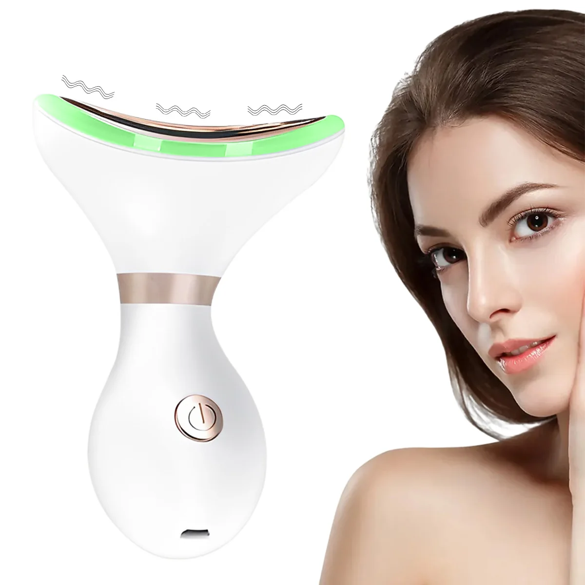 

EMS Heated Neck Lift Led Light Therapy Face Lifting Massager Home Use Beauty Equipment