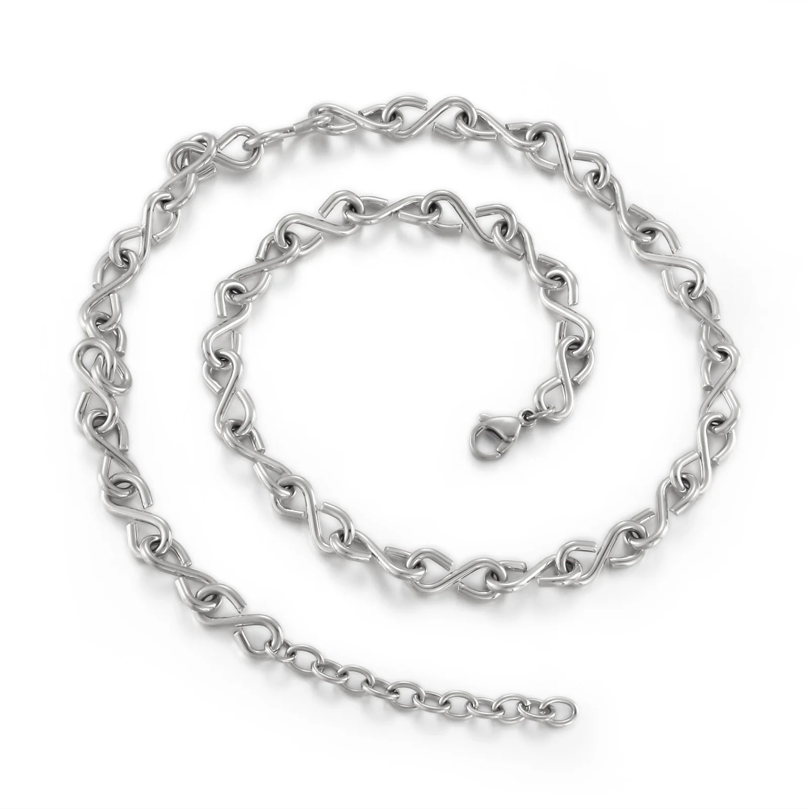 

Personality 18K Gold Plating Special Woven Chain Necklaces Woman Stainless Steel Jewelry Necklace, Gold/steel/rose gold