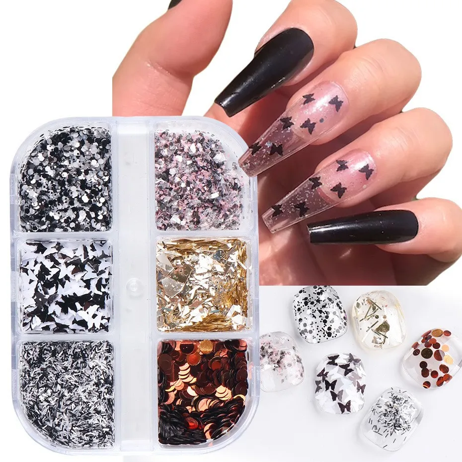 

New nail glitter INS Goblin pupil Irregular glitter 6 box nail glitter