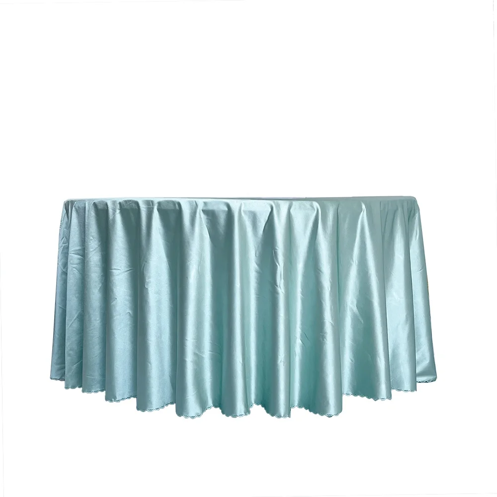 Premium Wedding Party Silk Satin Round Tablecloth