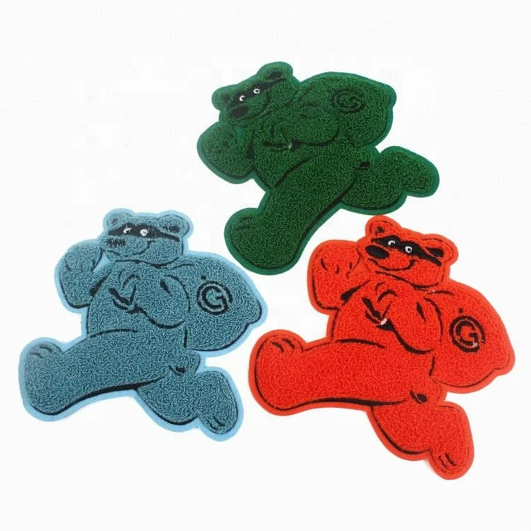 

Personalized Design Custom Anime Cartoon Bear Animal Logo Embroidered Chenille Badge Patch for Kids, Follow pantone color chart