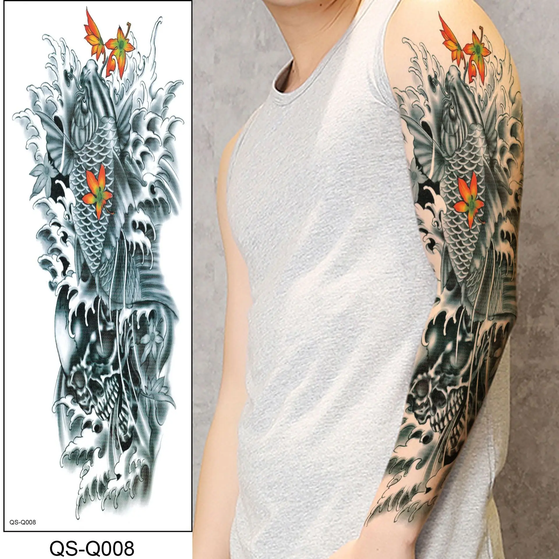 Large Arm Sleeve Tattoo Angel Wings Pigeon Jesus Waterproof Temporary  Sticker