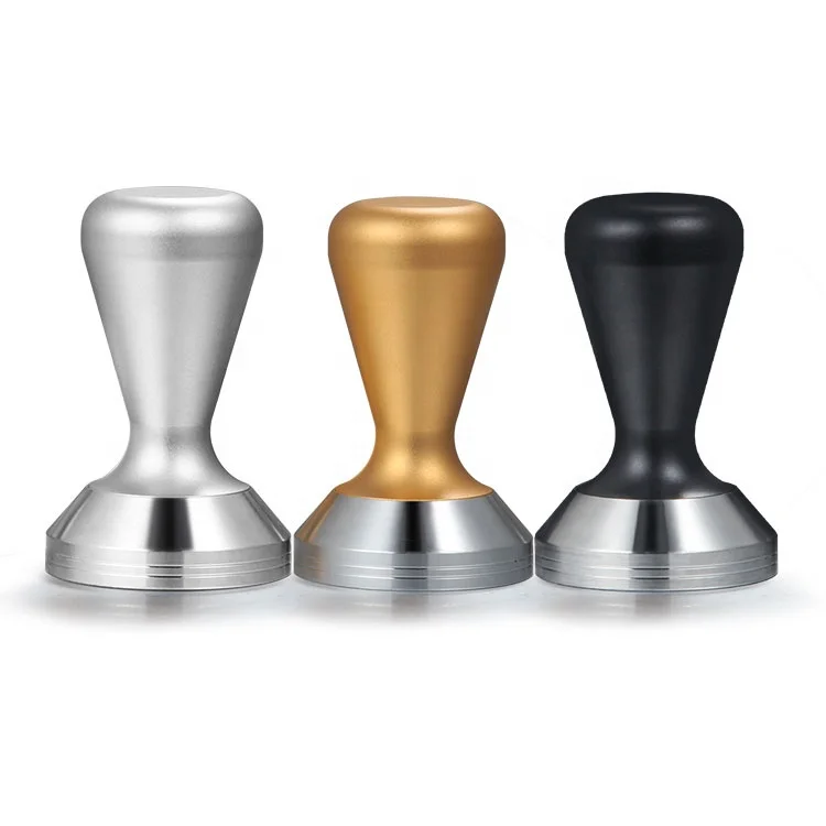 

Factory Direct Wholesale Alloy Handle Black/Silver/Gold 51mm 53mm 58mm Espresso Tamper, Black/golden/silver