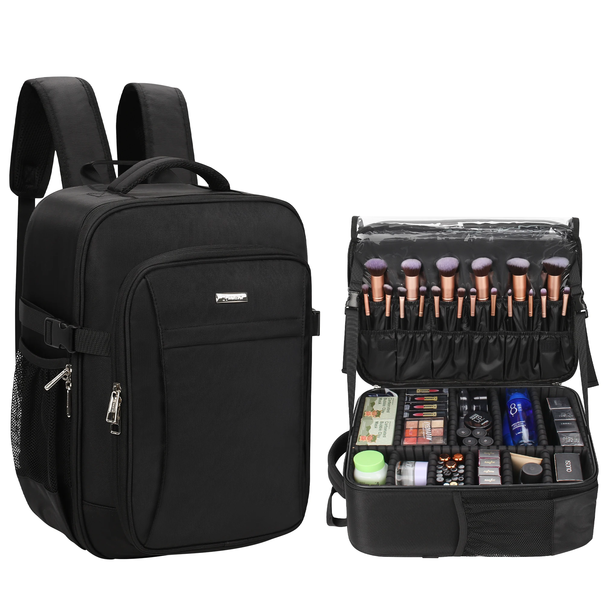 Professional Makeup BagsTravel Backpack with Pocket and Compartment Make up Tools Storage Cosmetic Bags