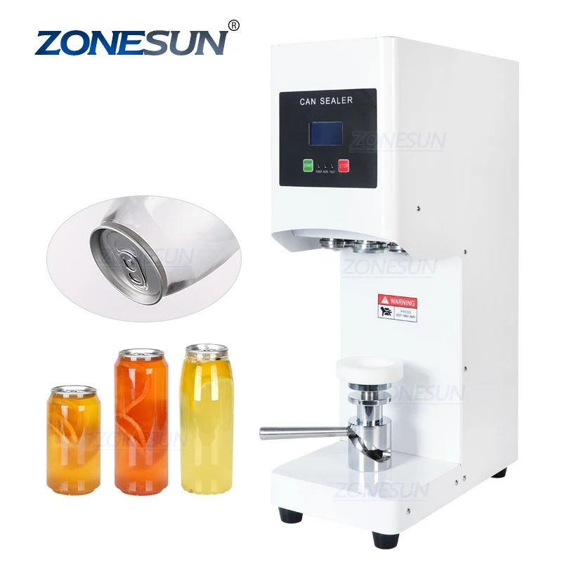 

ZONESUN ZS-FK168 Seaming Aluminum Tin Beer Ring-Pull Cans Automatic Plastic Bottle Cap Induction Can Sealing Machine
