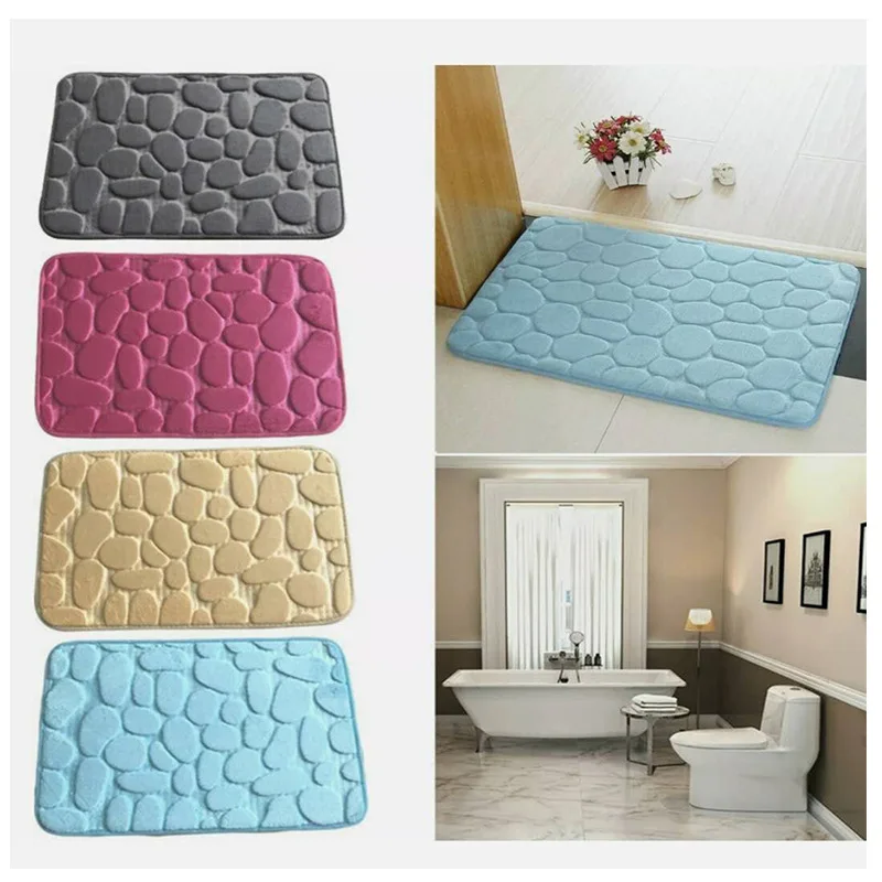 

i@home soft memory foam Cobblestone Bathroom bathmat, Colorful