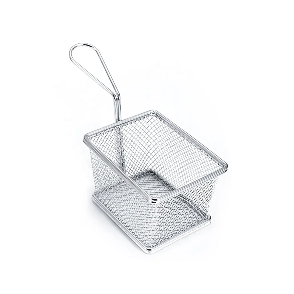 

Hot Selling Fat Fryer Stainless Steel Mini Deep Fry Serving Basket For French Fries, Oem