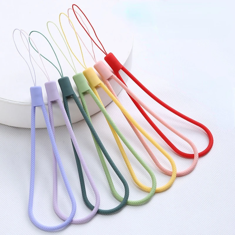 

wholesale Plaid fashion design for speakers and u disk multi colors friendly skin silicone 19cm mobile phone straps, Multi color