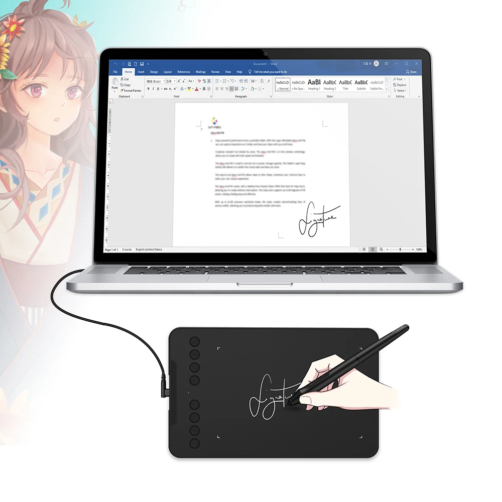 

XP-Pen mini 7 electronic LCD signature pad writing drawing board display monitor tablet graphic pen