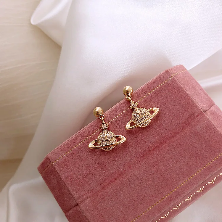 

luxury planet 18k earrings for girls