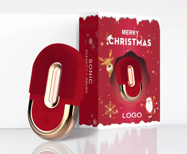 

Hot Items 2021 New Years Products Face Wash Brush Led Skin Care Christmas Gifts Cleaner Machine Electric Facial Cleansing Brush, Red pink purple blue black