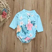 

Baby/Toddler Girls Swimsuit Rashguard Set Flower Tankini
