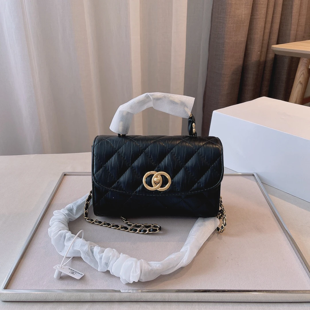 

Messenger Bag Fashion Large Capacity Bucket Bag Chain Women Hand Bags Luxury Branded, Black (gold chain), black (gun chain)
