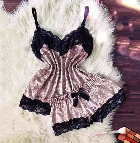 

New Arrival Hot style Pajamas imitation silk nightgown 2021 lingerie lingerie packaging sexy lingerie vendor, 13 colors