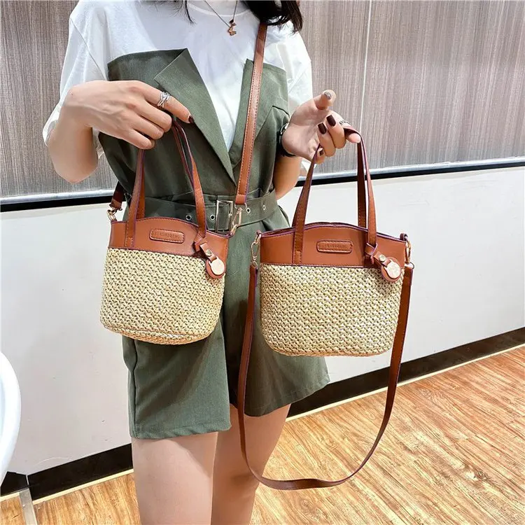 

Wholesale Vintage Mini Sea Grass Wheat Straw Weave Lady Hand Bag Fashion crossbody Shoulder Women hand bags beach Tote Bag, 1 colors