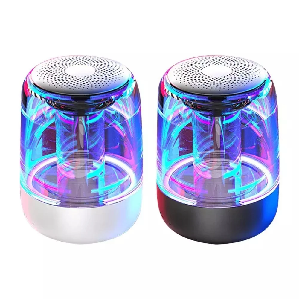 

2021 Amazon Hot Sale LED colorful Transparent audio system Wireless Speaker with Enhanced Sound Bass TF Card Aux