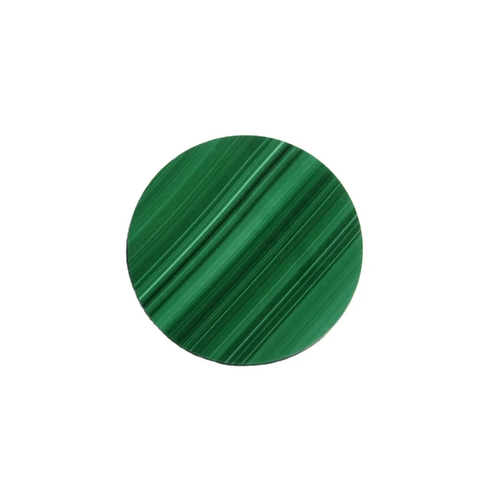 

Natural malachite round plate malachite gemstone disc, Green