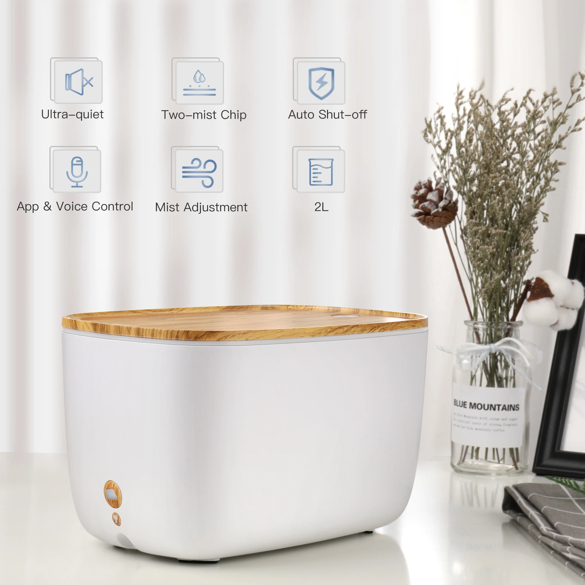 
Newly 1800ml capacity wholesale ultrasonic cool mist air humidifier 