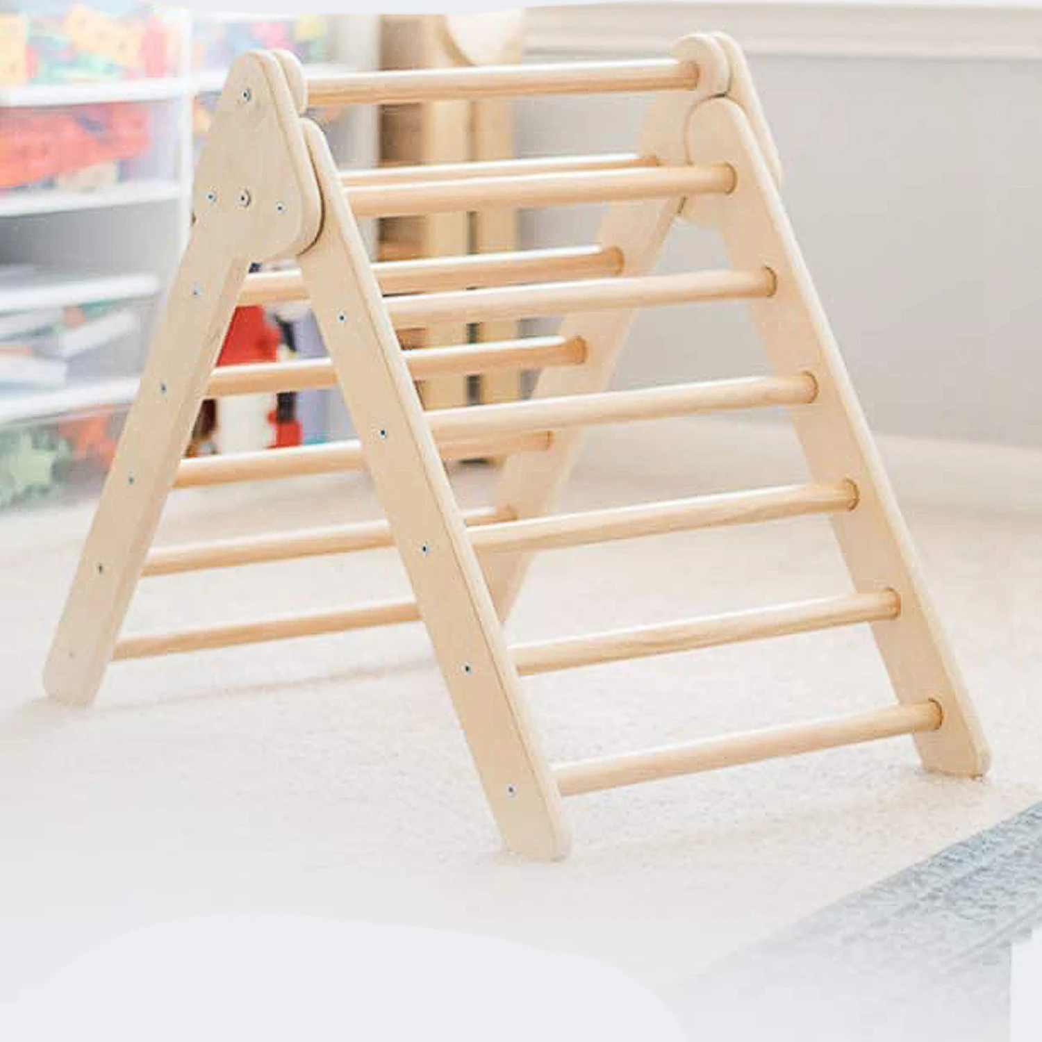 

LM KIDS China factory price foldable climbing frame ce indoor playground pikler set, Na