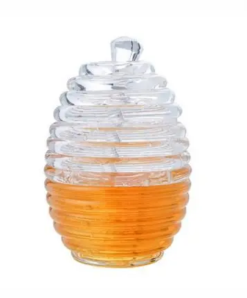 

Beehive honey jar ,AJ7g square honey glass jar for sale, High transparency