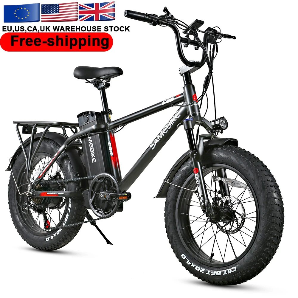 

2023 USA /EU Local stock SAMEBIKE Full Suspension 48V13Ah Lithium Battery 750w ebike Fat Tire electric bike cycle