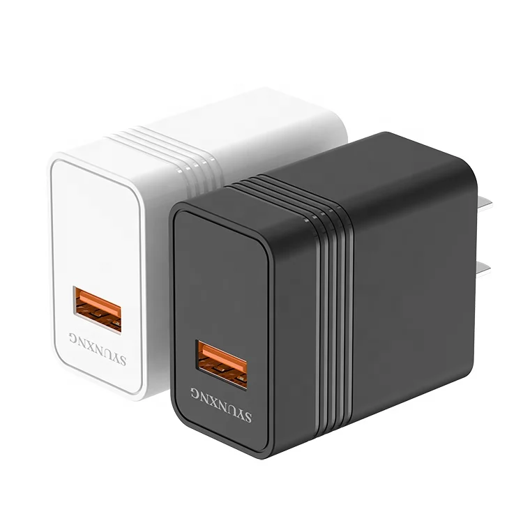 

SYUNXNG 18W Fast charger 1 USB port quick charger GaN 18W USB wall charger laptop adapter, Black white