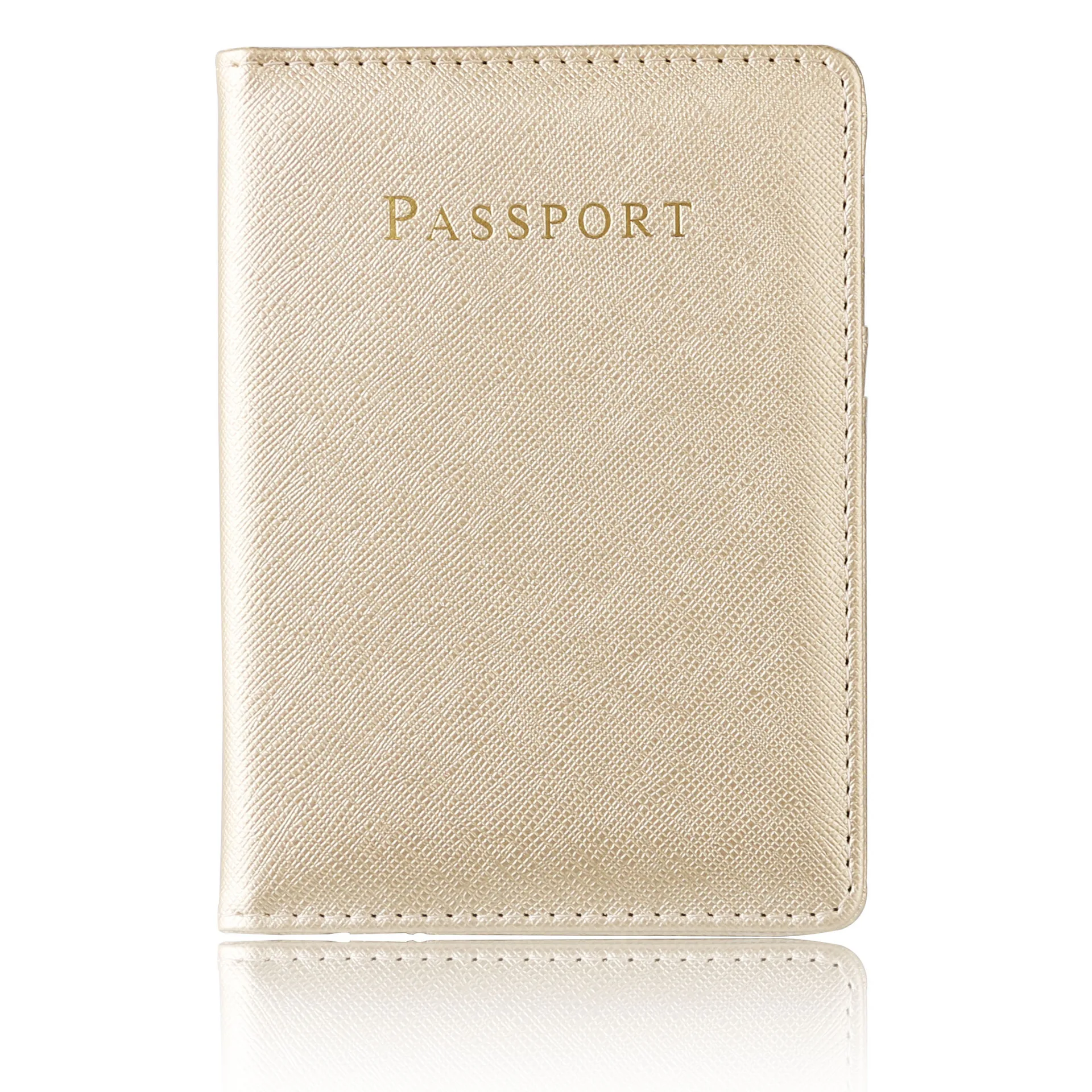 

Factory Wholesale fashion ladies passport cover multi-card portable travel passport holder, Blue, black, gold, silver, pink, red