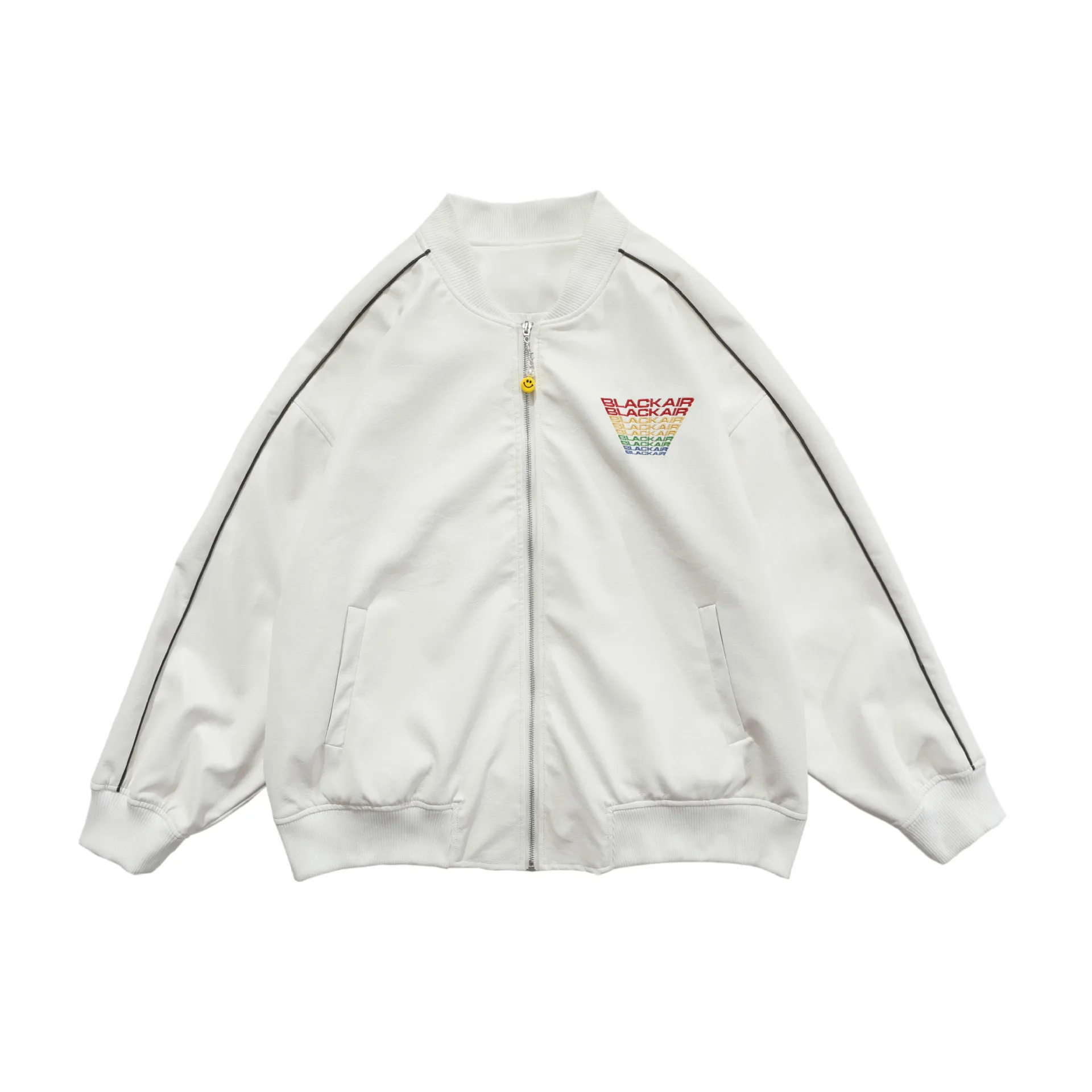 

fashion men embroidered patch work white leather jackets for men 2020, Multi colors