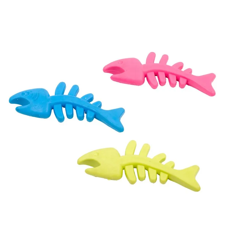 rubber fish cat toy