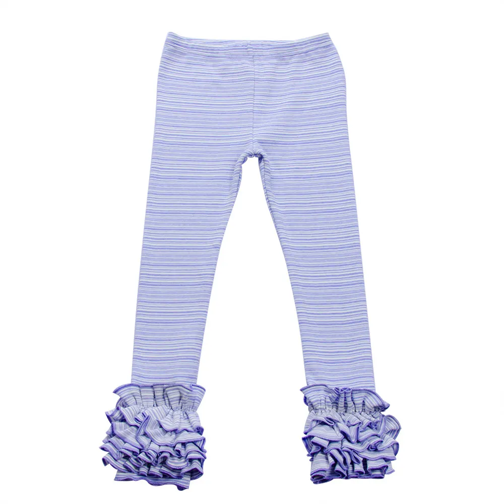 

Icing Pants Cotton Full Length Leggings Kids Babies Bottoms Classic Striped Leggings fro Girls, Customized color