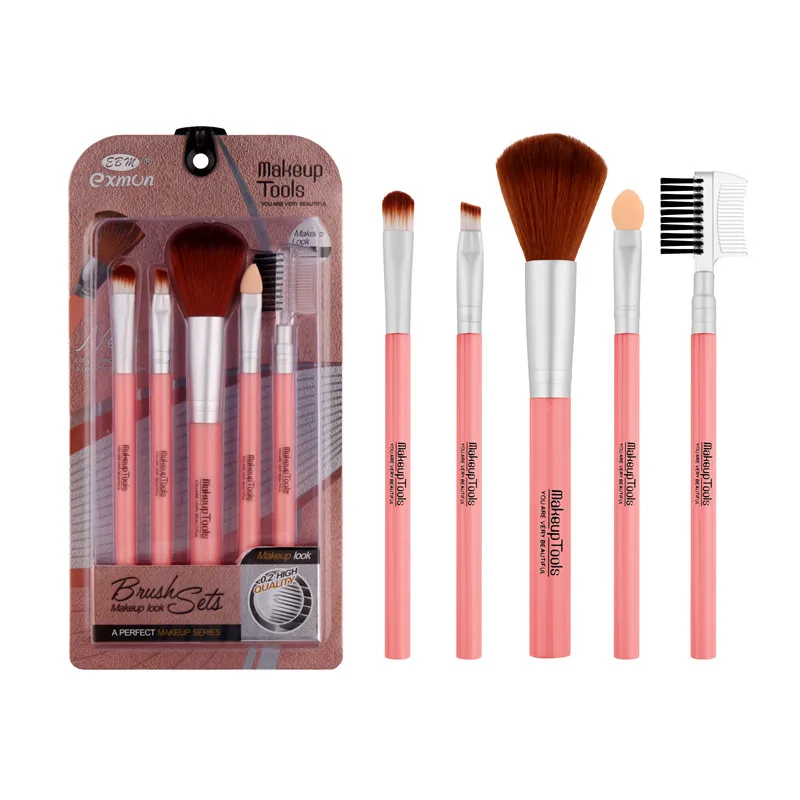 

Hot selling colorful makeup brushes professional 5pcs makeup brushes