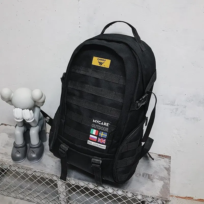 

Fashion Cool Young Black Travel School Daily use Backpack for Men