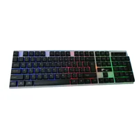 

USB K35 wired glowing flash gamer clavier Mechanical feel pc gaming with multiple color LED light backlit keyboard for computer