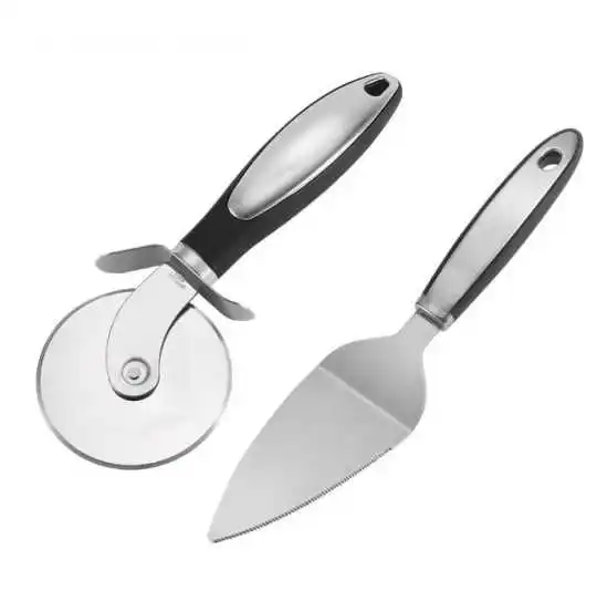 

Hot Sale Stainless Steel Wheel Pizza Tool Set Pizza Bread Cutter