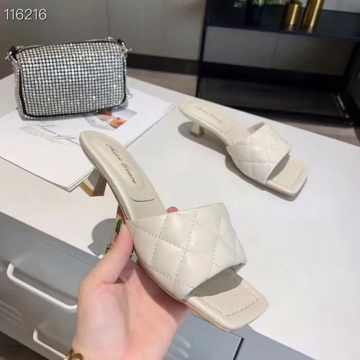 

Factory Intellectual elegance lady sandal middle high heel fashion girls shoe