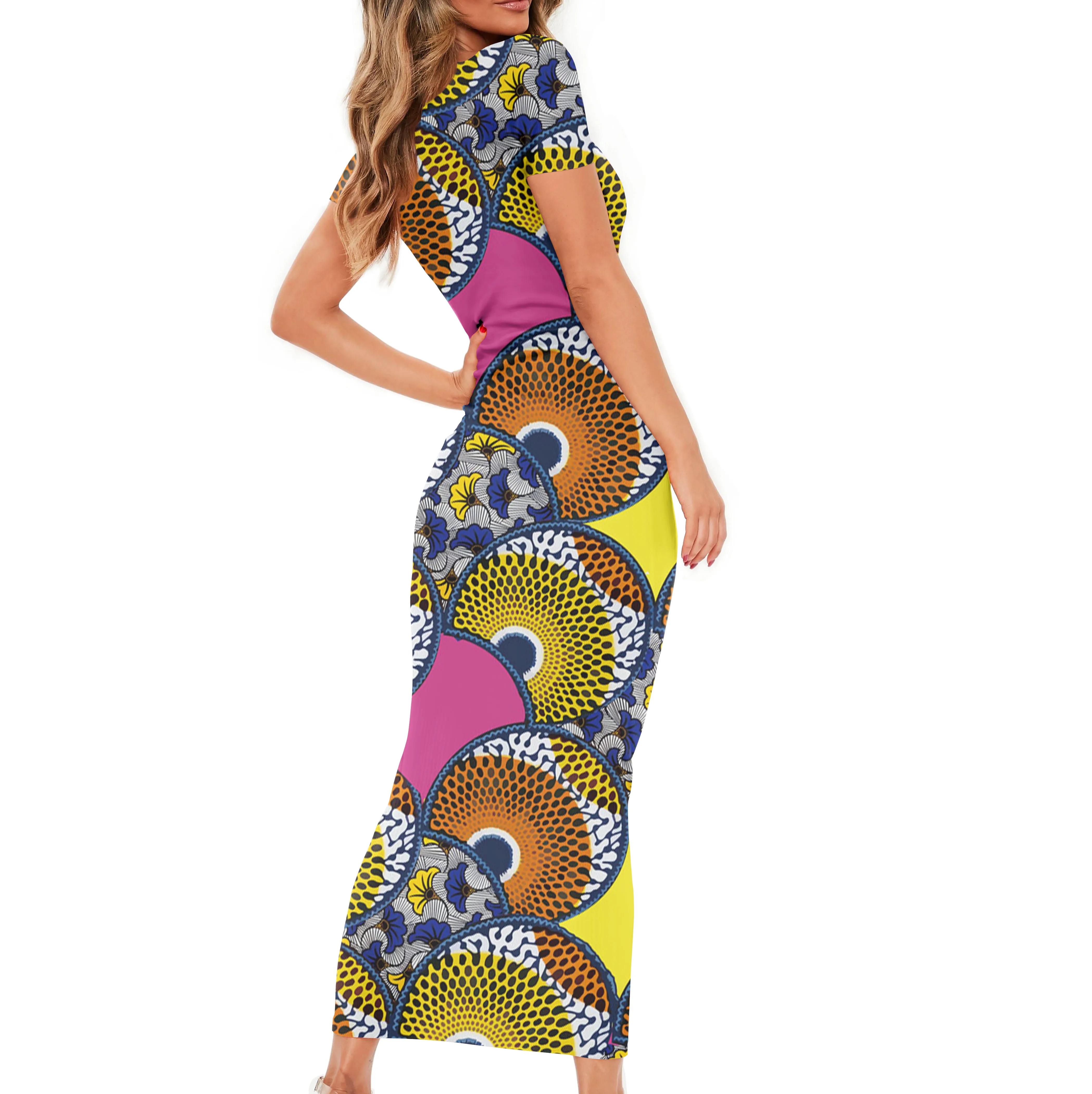 

2021 New arrivals Casual Fashion Womens Bohemian African Dashiki Vestito Lungo Traditional Tribal Festival Maxi Dresses