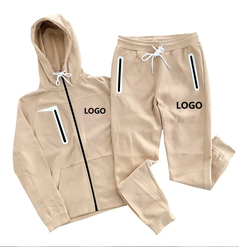 

Vedo Sweatsuit Dropshipping Custom Logo Polyester Long Sleeve Zip Up Hoodie Pants 2 Piece Set Jogging Suit Mens Track Suits, Picture shows