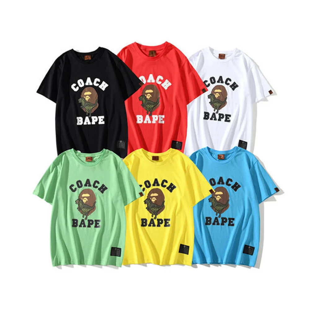 

New Designer Women Tshirt Cotton Printing Bape Shark T-Shirt with High Quality