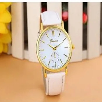 

Geneva Fashion Casual Women's Leather Quartz Wrist Watch Watches