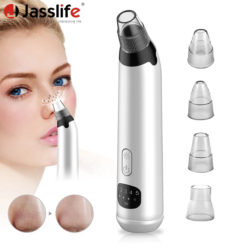 

wholesale portable electric suction acne nose pore cleaner facial skin care best heat blackhead remover vacuum beauty instrument