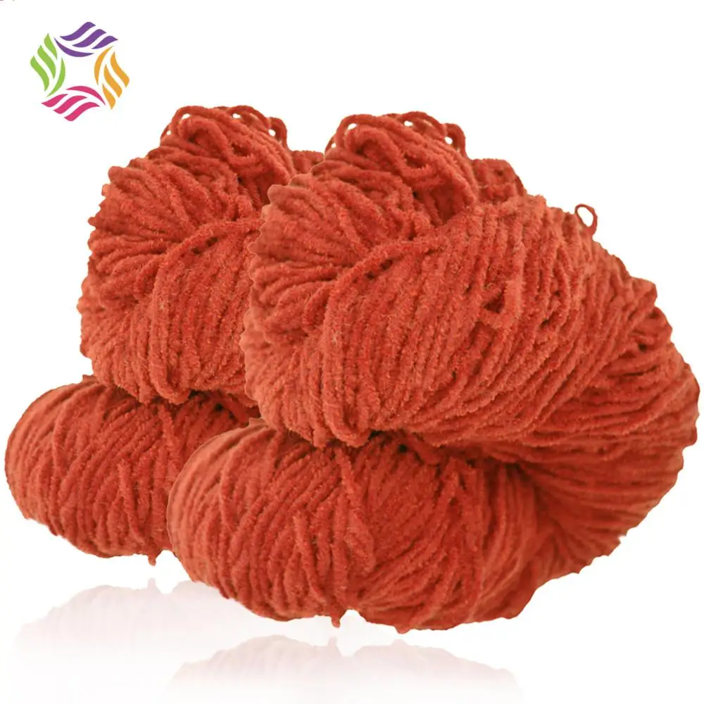 
Super Soft Charmkey Nm 4.2 Polyester Chenille Yarn Knitting Yarn for Knitting Blanket and Baby Clothes 
