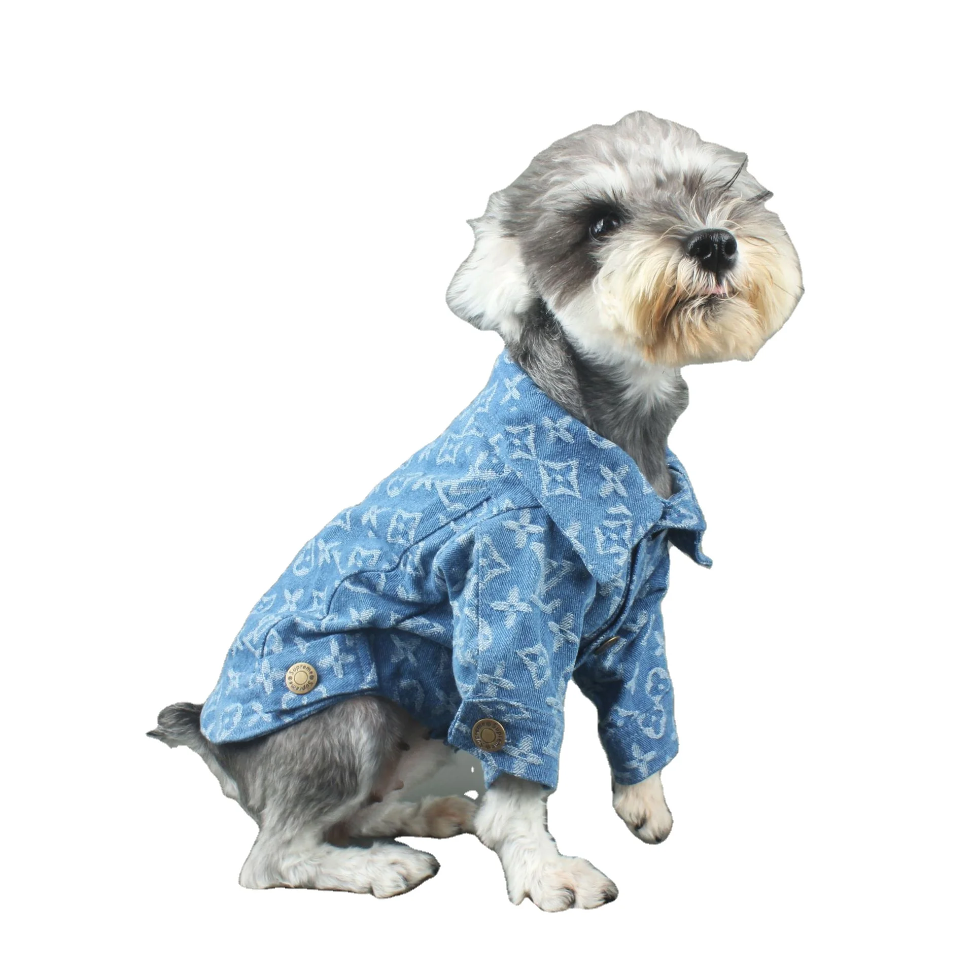 

Fashion brand pet denim clothes fashion casual teddy pet dog clothes for spring summer autumn