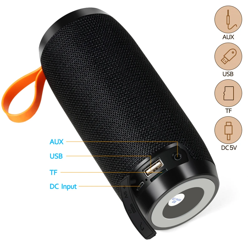 Hot Sale Fashion Portable Fabric Wireless Speaker TG106 with hands free function - ANKUX.COM