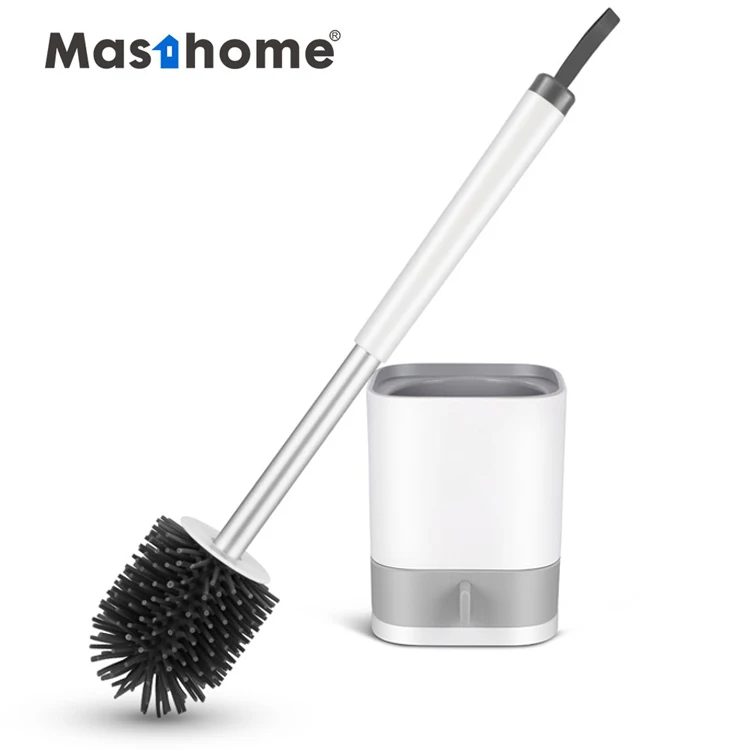 

Masthome TPR silicone Novel Efficient Suspension Toilet Brush For Bathroom Cleaning With Holder Set, Customized