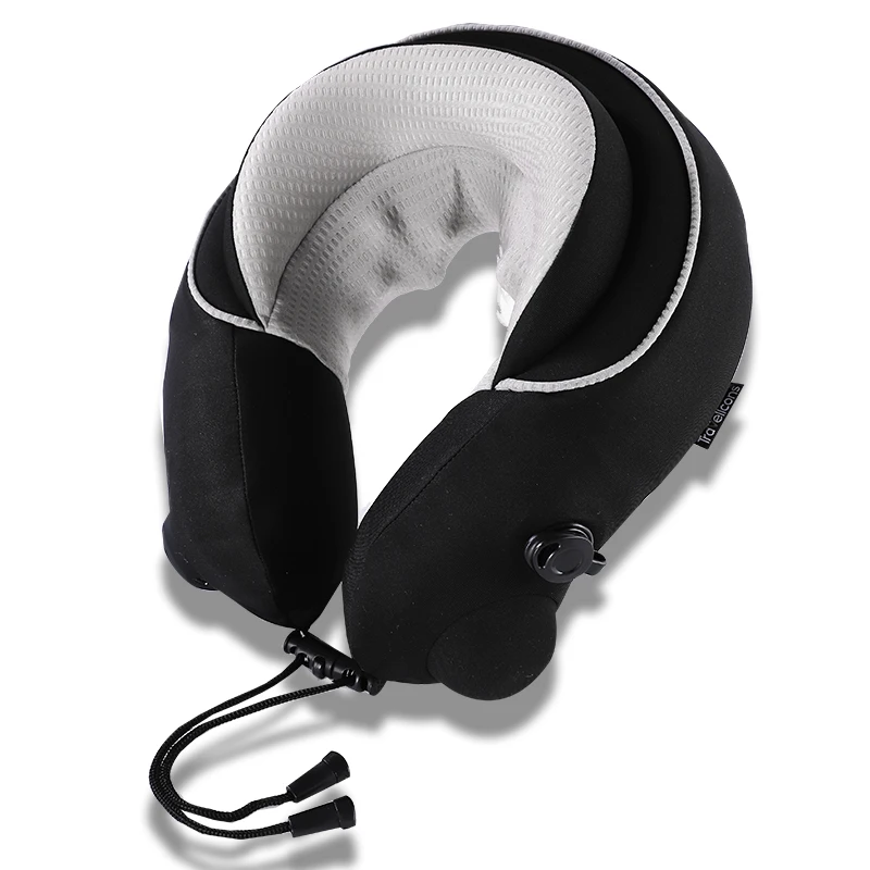 
New Arrival Factory OEM Inflatable U Shape Memory Foam Neck Pillow with Massager 