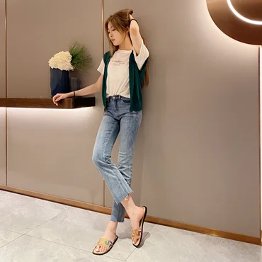 

Summer sandals nice women classic ladies slippers, Blue