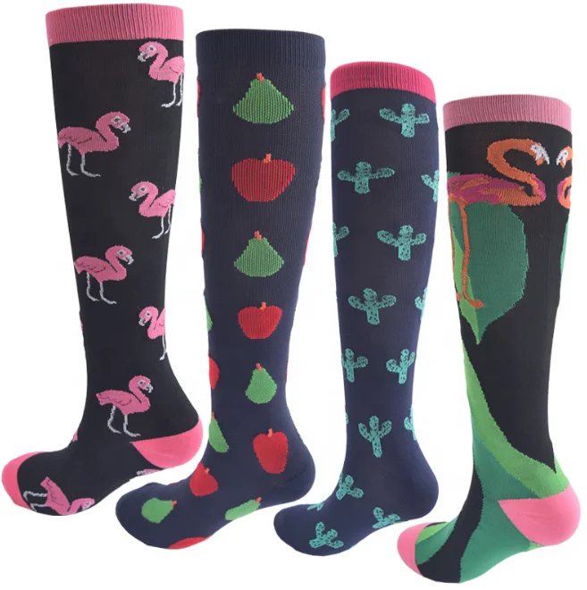 

Funny Animal Fruit Thigh Knee High Nylon Cycling Compression Nurse Sock, Custom color