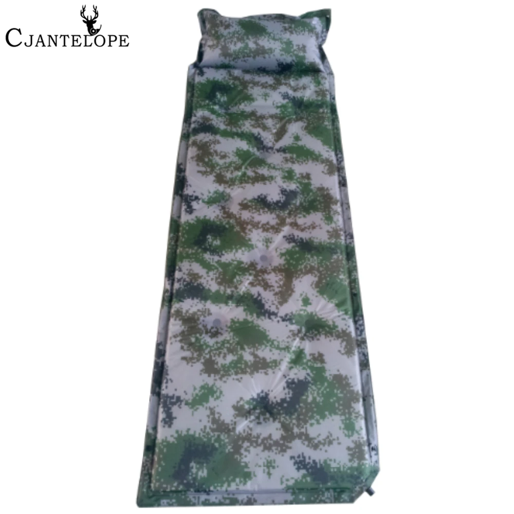 

New Outdoor Camouflage Taffeta Type Cushion Bag Automatic Air Cushion Camping Mat Beach Cushion Car Mat With pillow